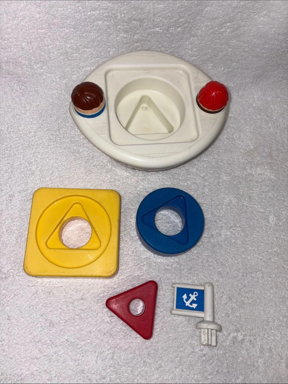 Little tiles Stacking Boat Shape Sorter Toy vintage